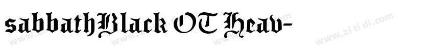 sabbathBlack OT Heav字体转换